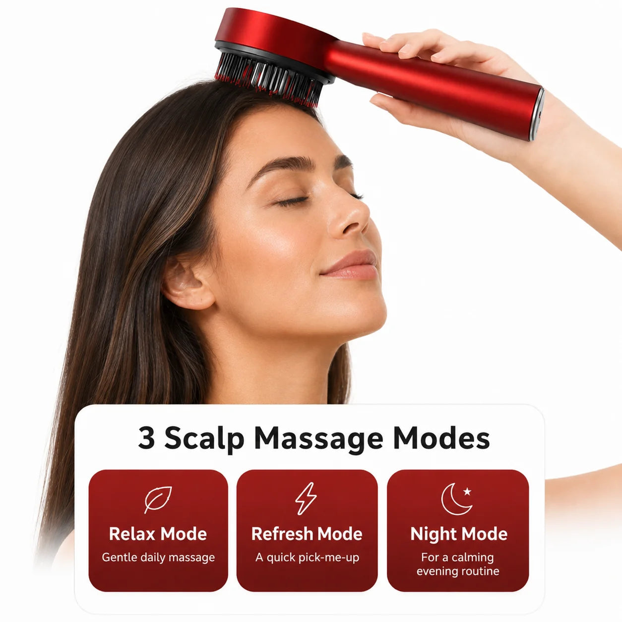 Skin Chic Care™ RedAura Comb Pro: 3-in-1 Hair Growth, Scalp Massage & Red Light Therapy Comb